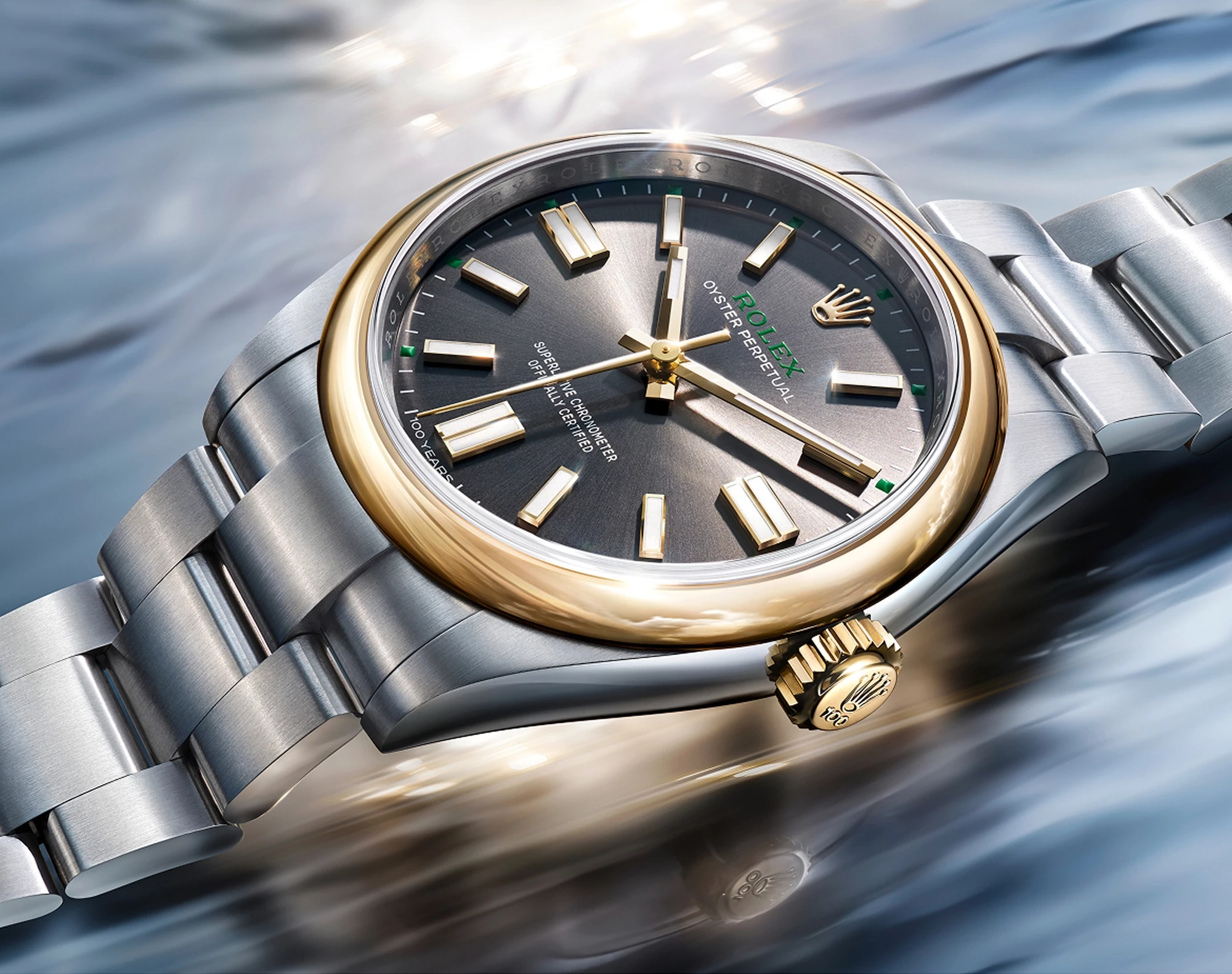 Rolex new watches 2026 the oyster perpetual 41 yellow rolesor m134303 0001 landscape 1