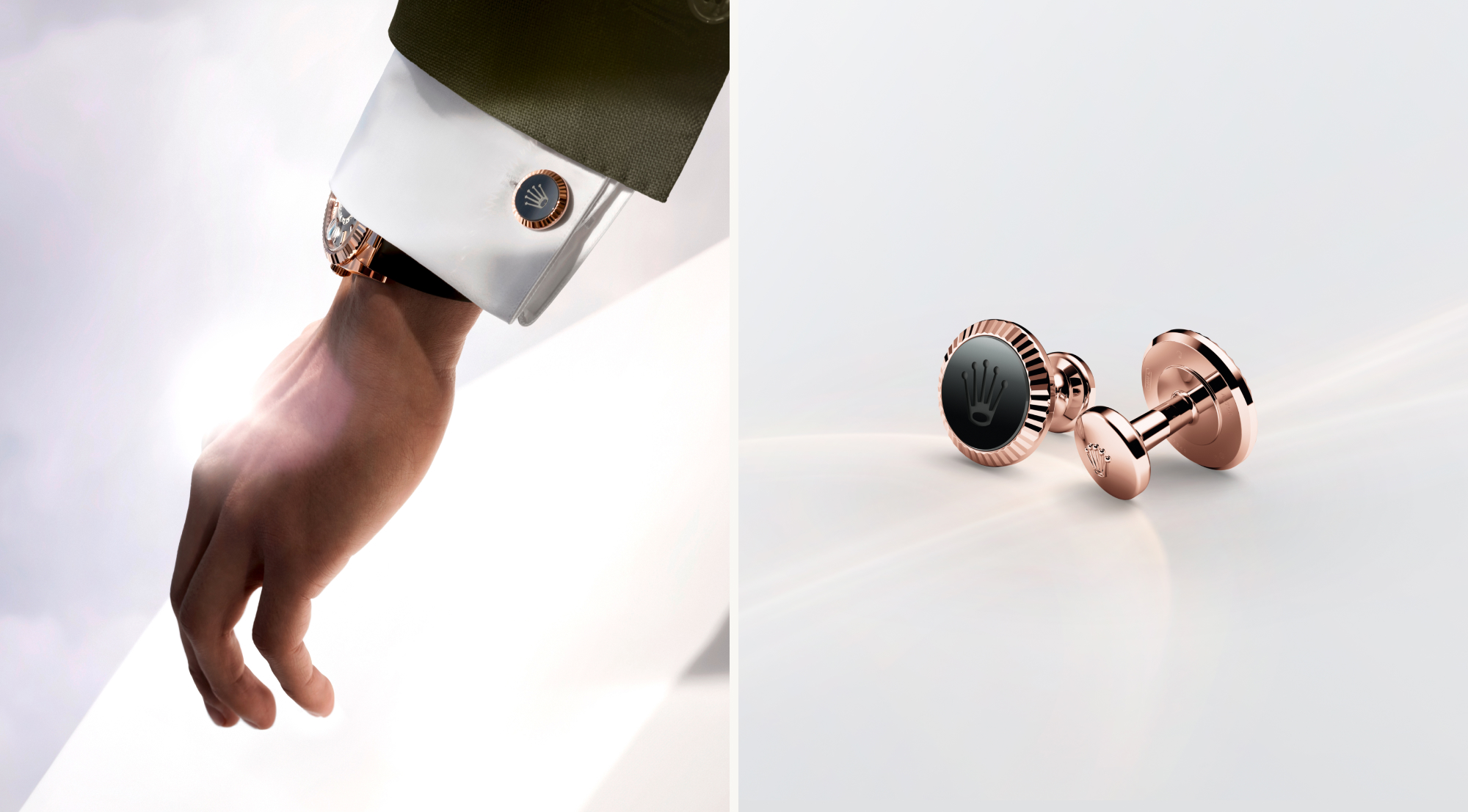 Gemelos "Estriado" Rolex