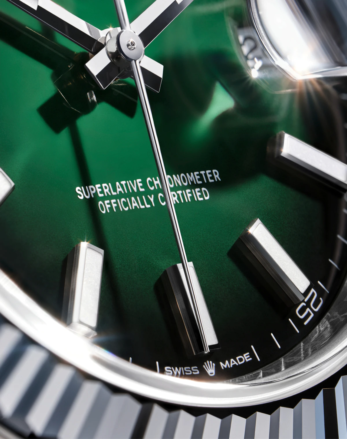 Rolex Datejust con bisel estriado