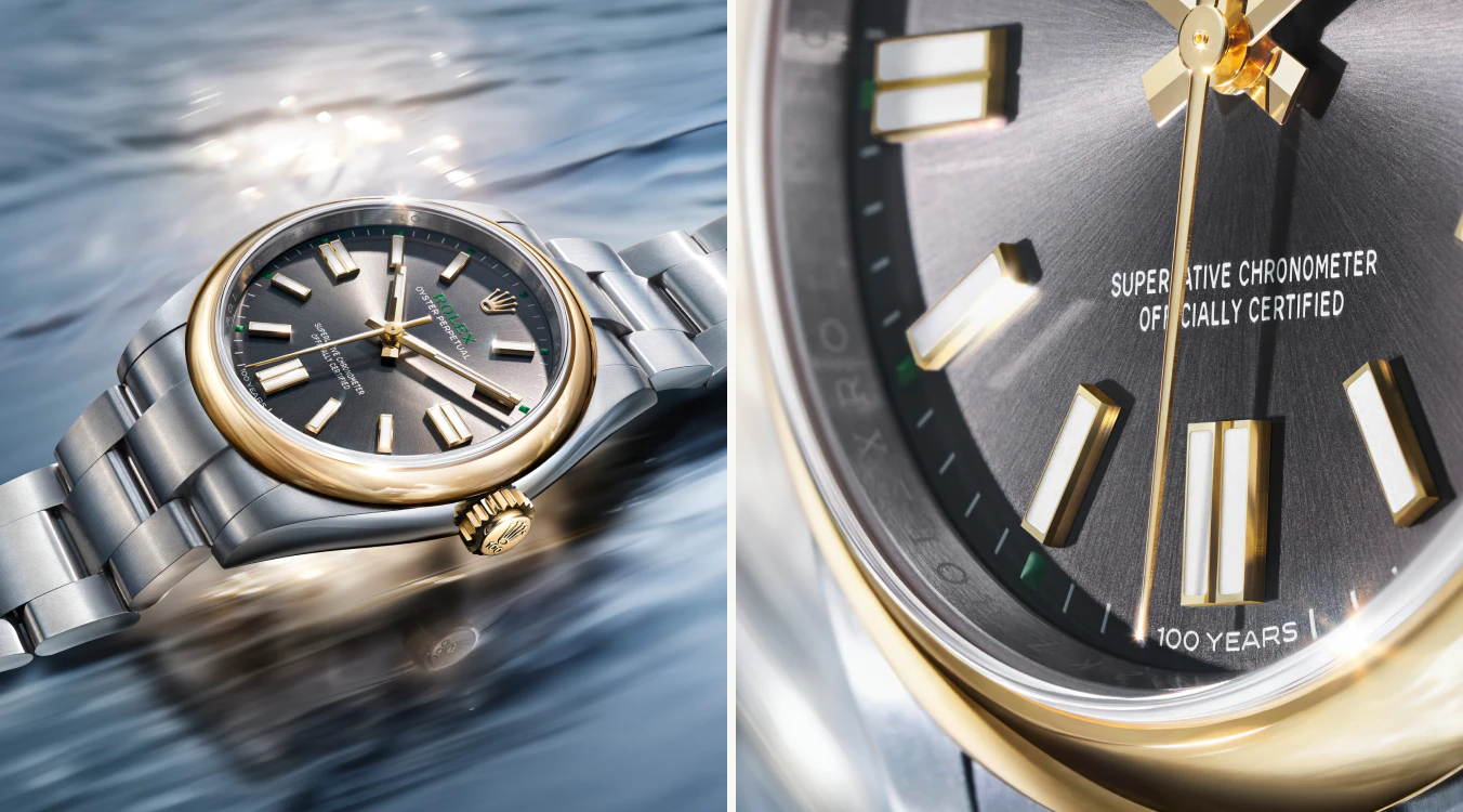 Rolex Oyster Perpetual en Oystersteel u Oro 18K